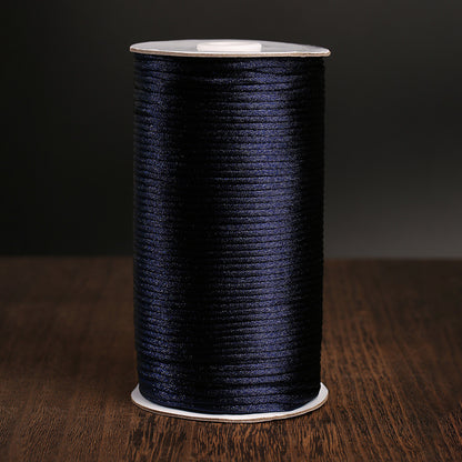 Premium 3mm Chinese Knot Cord, Korean Silk Look Braided Nylon Rope, 500g Jumbo Spool Craft String for DIY Jewelry, Bracelet Making & Home Styling
