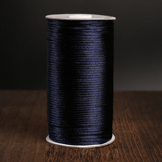 Premium 3mm Chinese Knot Cord, Korean Silk Look Braided Nylon Rope, 500g Jumbo Spool Craft String for DIY Jewelry, Bracelet Making & Home Styling