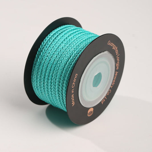 3.0mm Thick Decorative Craft Rope, 8-Layer Nylon Weave for Bracelet Design, Handcrafted Jewelry & Creative DIY Work, Multiple Colors