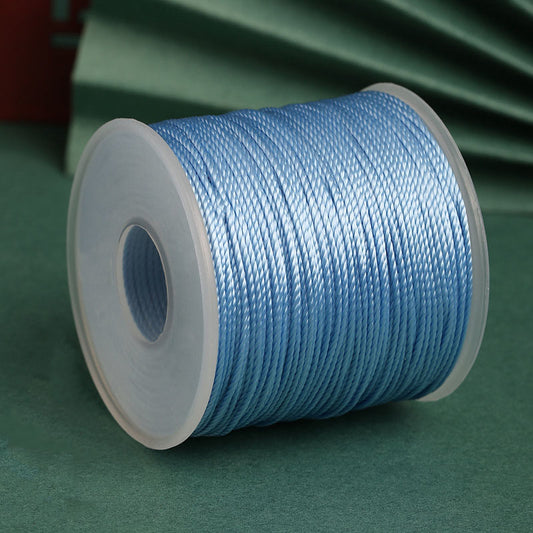 1.0mm Decorative Twisted Cord for Handmade Jewelry Projects, Chinese Knot Bracelet String, DIY Weaving Rope with Long-Lasting Colors