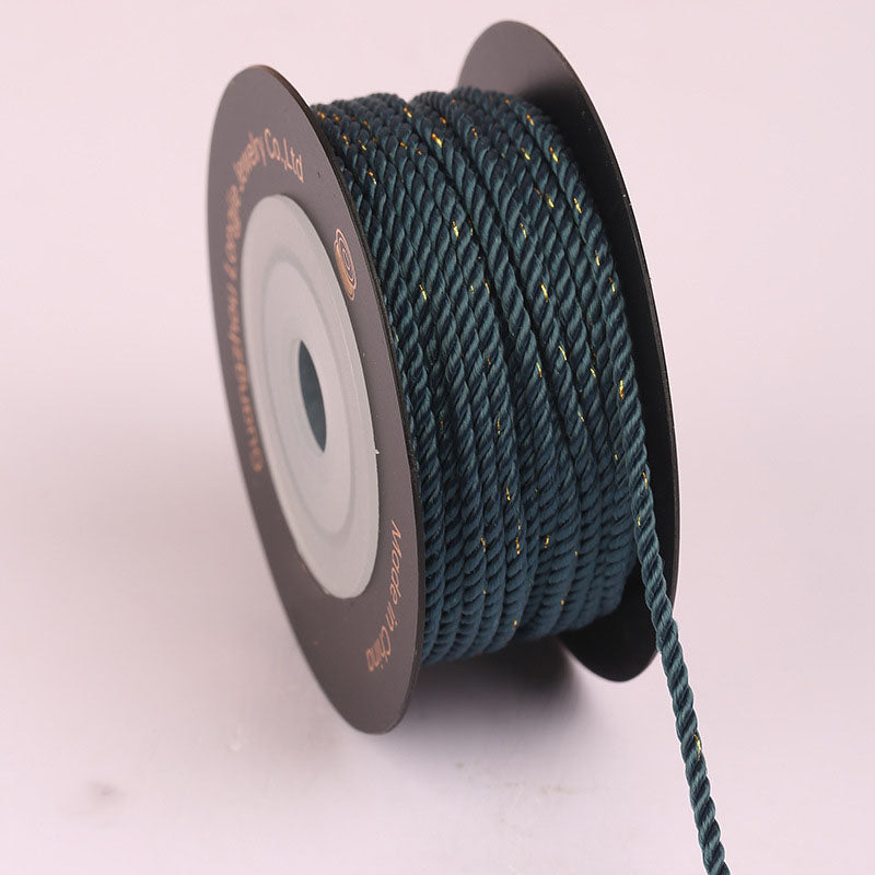 2.0mm Spiral Twisted Cord for Handmade Accessories, DIY Jewelry Weaving Rope, Chinese Knot Craft String, Durable Fade-Resistant Design