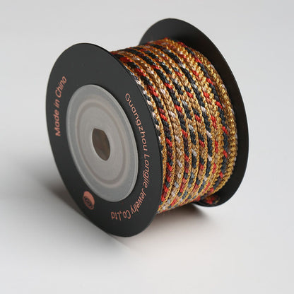Decorative 3.0mm 8-Strand Woven Cord for Friendship Bracelets, Jewelry Braiding, Wristbands & DIY Craft Projects