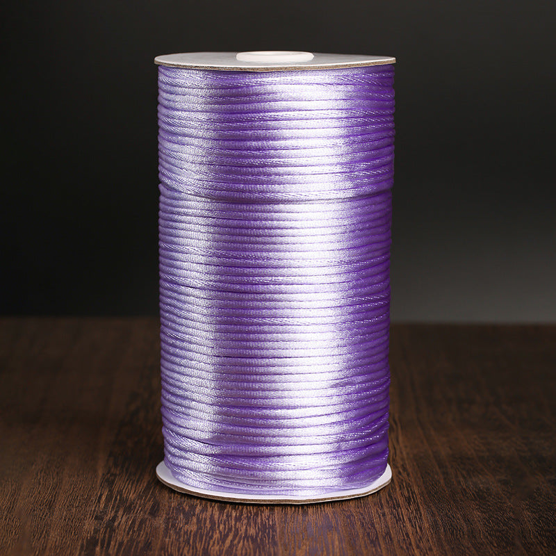 Premium 3mm Chinese Knot Cord, Korean Silk Look Braided Nylon Rope, 500g Jumbo Spool Craft String for DIY Jewelry, Bracelet Making & Home Styling