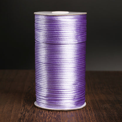 Premium 3mm Chinese Knot Cord, Korean Silk Look Braided Nylon Rope, 500g Jumbo Spool Craft String for DIY Jewelry, Bracelet Making & Home Styling