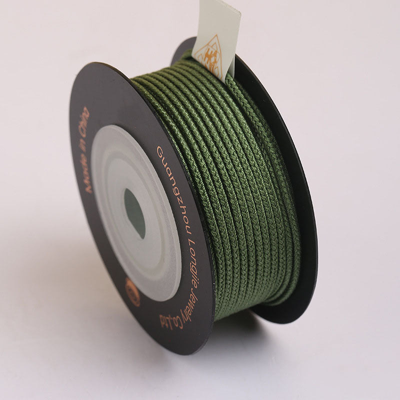 1.5mm Polyester 8-Strand Braiding Cord, Soft Individual Wrapped Jewelry Rope for DIY Bracelet Weaving, Knotting & Craft Supplies