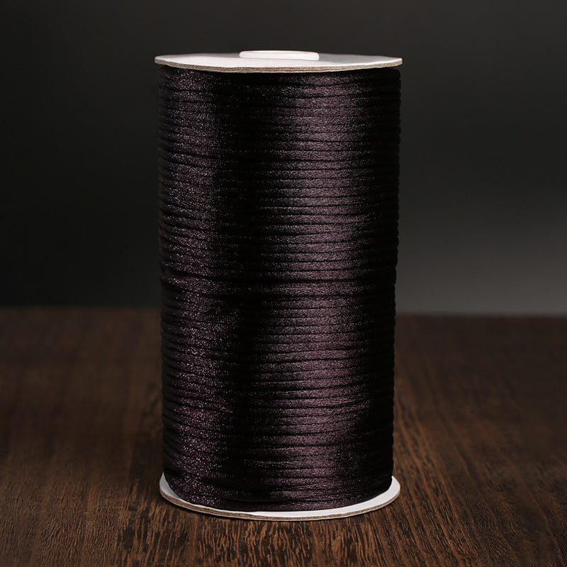 Premium 3mm Chinese Knot Cord, Korean Silk Look Braided Nylon Rope, 500g Jumbo Spool Craft String for DIY Jewelry, Bracelet Making & Home Styling