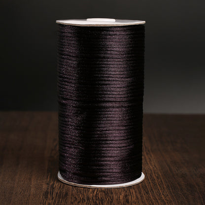 Premium 3mm Chinese Knot Cord, Korean Silk Look Braided Nylon Rope, 500g Jumbo Spool Craft String for DIY Jewelry, Bracelet Making & Home Styling