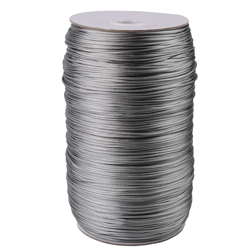 1.5mm Korean Silk Nylon Cord for Chinese Knotting & DIY Jewelry Making – Durable Braiding and Weaving Thread, Fade-Resistant Craft Rope, 500m Large Roll for Handmade Projects