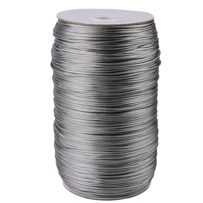 1.5mm Korean Silk Nylon Cord for Chinese Knotting & DIY Jewelry Making – Durable Braiding and Weaving Thread, Fade-Resistant Craft Rope, 500m Large Roll for Handmade Projects