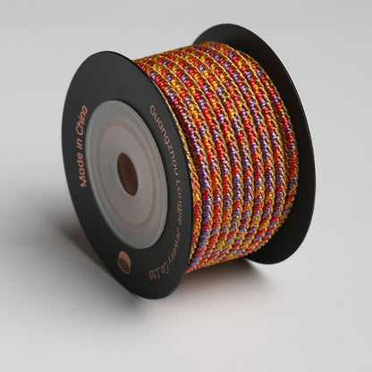 Decorative 3.0mm 8-Strand Woven Cord for Friendship Bracelets, Jewelry Braiding, Wristbands & DIY Craft Projects