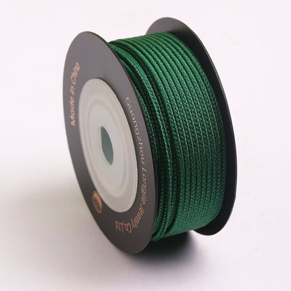 1.5mm Polyester 8-Strand Braiding Cord, Soft Individual Wrapped Jewelry Rope for DIY Bracelet Weaving, Knotting & Craft Supplies