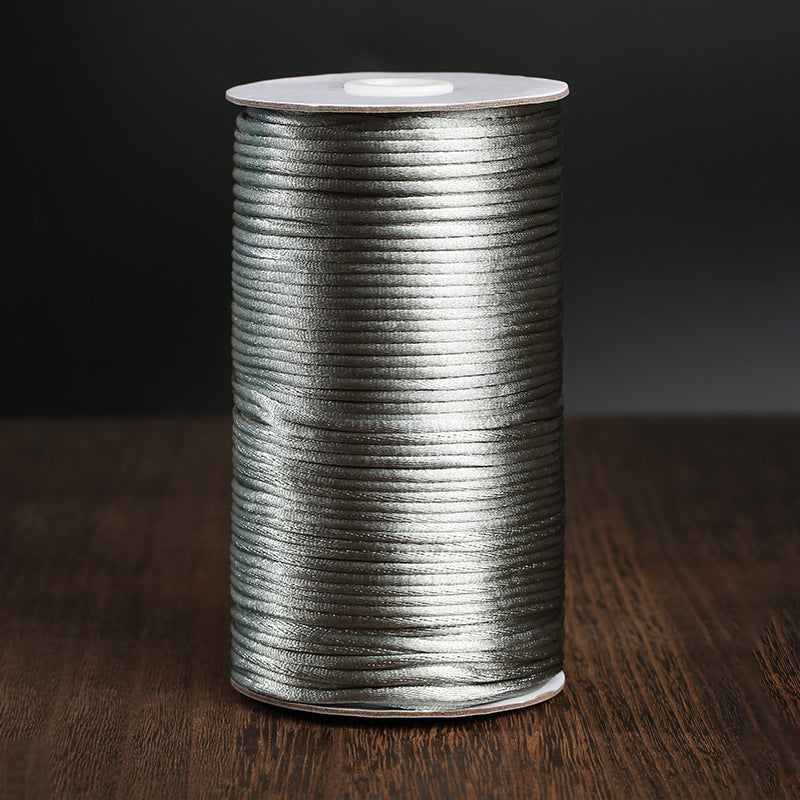 Premium 3mm Chinese Knot Cord, Korean Silk Look Braided Nylon Rope, 500g Jumbo Spool Craft String for DIY Jewelry, Bracelet Making & Home Styling