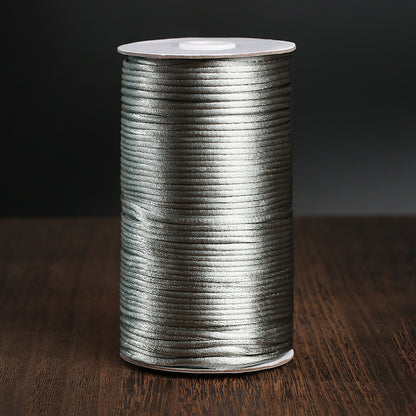 Premium 3mm Chinese Knot Cord, Korean Silk Look Braided Nylon Rope, 500g Jumbo Spool Craft String for DIY Jewelry, Bracelet Making & Home Styling