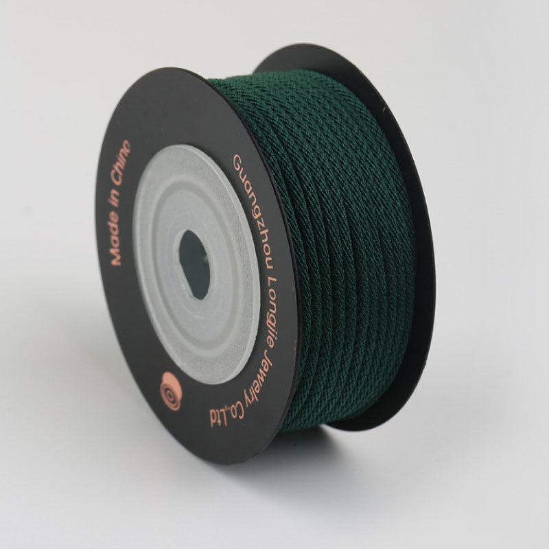 1.5mm Smooth Corn Pattern Craft Cord for Jewelry Projects, Polyester Braided String for DIY Bracelets, Necklaces & Handmade Accessories