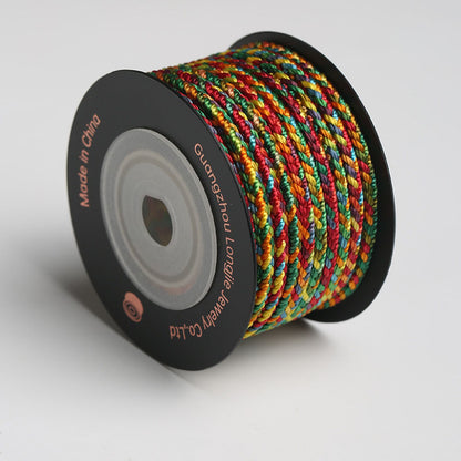 Decorative 3.0mm 8-Strand Woven Cord for Friendship Bracelets, Jewelry Braiding, Wristbands & DIY Craft Projects
