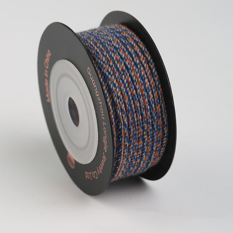 1.6mm Decorative Starry Fiber Cord, Twisted Cotton Thread for Handcrafted Wrist Bands, Cultural Knot Work & Jewelry Assembly