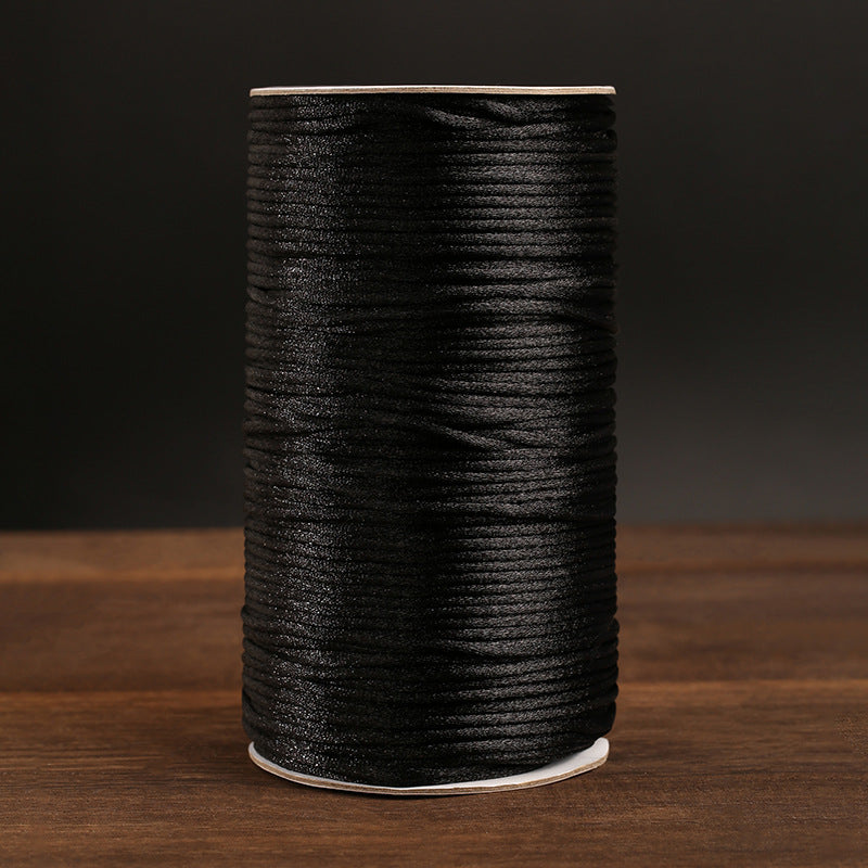 Premium 3mm Chinese Knot Cord, Korean Silk Look Braided Nylon Rope, 500g Jumbo Spool Craft String for DIY Jewelry, Bracelet Making & Home Styling