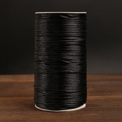 Premium 3mm Chinese Knot Cord, Korean Silk Look Braided Nylon Rope, 500g Jumbo Spool Craft String for DIY Jewelry, Bracelet Making & Home Styling