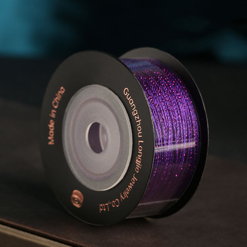0.7mm Rainbow Shimmer Braiding Cord, 18-Strand Craft Thread for Handmade Jewelry, Knotting, Bracelet & Ornament Making