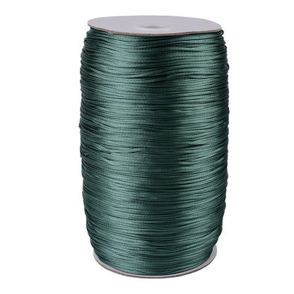 1.5mm Korean Silk Nylon Cord for Chinese Knotting & DIY Jewelry Making – Durable Braiding and Weaving Thread, Fade-Resistant Craft Rope, 500m Large Roll for Handmade Projects