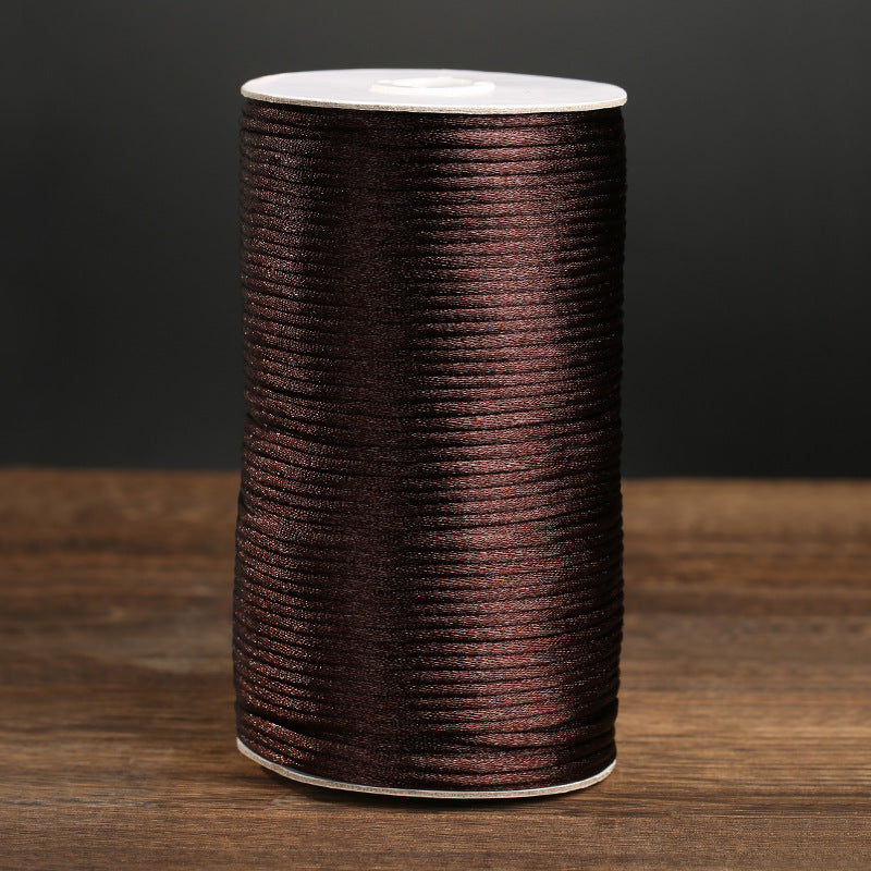 Premium 3mm Chinese Knot Cord, Korean Silk Look Braided Nylon Rope, 500g Jumbo Spool Craft String for DIY Jewelry, Bracelet Making & Home Styling