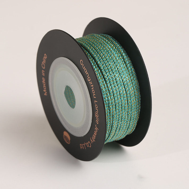 Decorative Starry 1.5mm Braided Cord, Mambo Fiber Thread for Handwoven Accessories, Bracelet Design & DIY Ornament Making