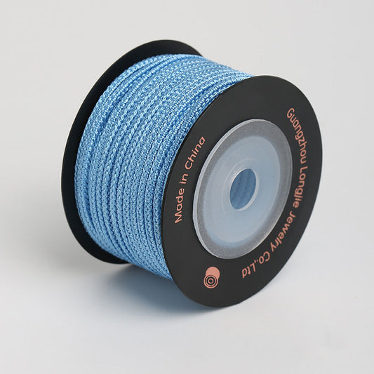 2.5mm Durable Nylon Braided Cord, 8-Strand Craft Rope for Bracelet DIY, Jewelry Making & Multi-Color Handmade Projects