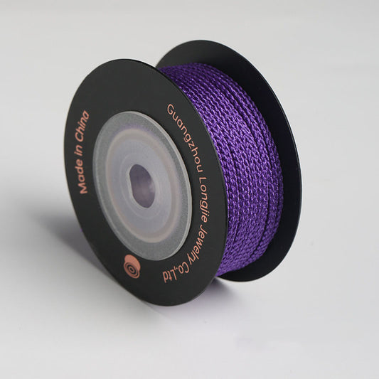 1.2mm Braided Scale Style Cord for DIY Jewelry and Knot Crafts, Polyester Nylon Handmade Thread, Multi-Color Supply
