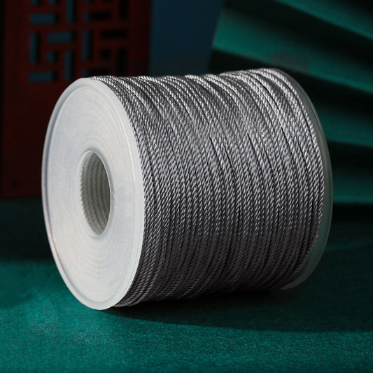 Fade-Resistant 1.0mm Twisted Braiding String for DIY Accessories, Bracelet Making & Chinese Knot Crafts, Multi-Color Jewelry Cord