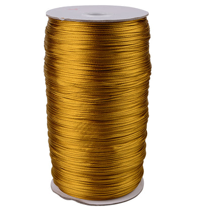 1.5mm Korean Silk Nylon Cord for Chinese Knotting & DIY Jewelry Making – Durable Braiding and Weaving Thread, Fade-Resistant Craft Rope, 500m Large Roll for Handmade Projects
