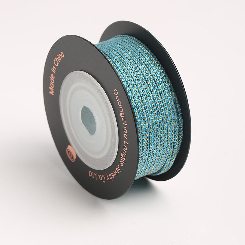 Decorative Starry 1.5mm Braided Cord, Mambo Fiber Thread for Handwoven Accessories, Bracelet Design & DIY Ornament Making