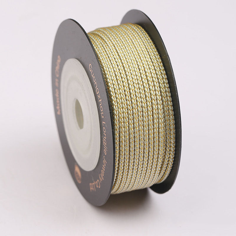 Decorative Starry 1.5mm Braided Cord, Mambo Fiber Thread for Handwoven Accessories, Bracelet Design & DIY Ornament Making