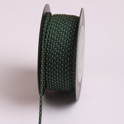Decorative Metallic Braided Cord 1.5mm, DIY Jewelry String for Friendship Bracelets, Necklaces and Crafts