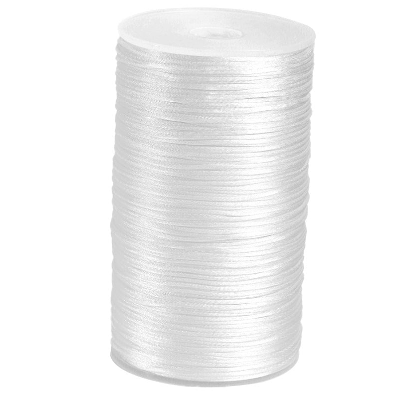 1.5mm Korean Silk Nylon Cord for Chinese Knotting & DIY Jewelry Making – Durable Braiding and Weaving Thread, Fade-Resistant Craft Rope, 500m Large Roll for Handmade Projects
