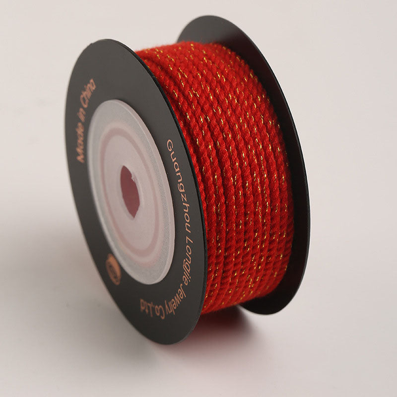 Hand-Twisted Starry Cotton Rope 1.6mm, Multi-Color Craft Thread for Woven Accessories, Pendant Strings & Artistic Knot Design
