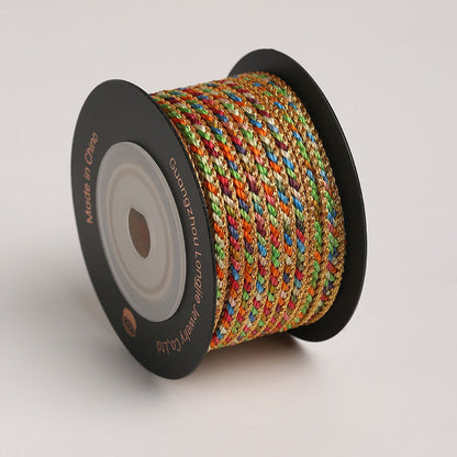 Decorative 3.0mm 8-Strand Woven Cord for Friendship Bracelets, Jewelry Braiding, Wristbands & DIY Craft Projects