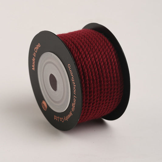 2.2mm Soft Twisted Cotton Craft Cord for DIY Bracelets, Handwoven Jewelry String, Starry Texture Rope, Wholesale Color Selection
