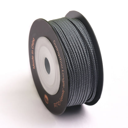 1.5mm Polyester 8-Strand Braiding Cord, Soft Individual Wrapped Jewelry Rope for DIY Bracelet Weaving, Knotting & Craft Supplies