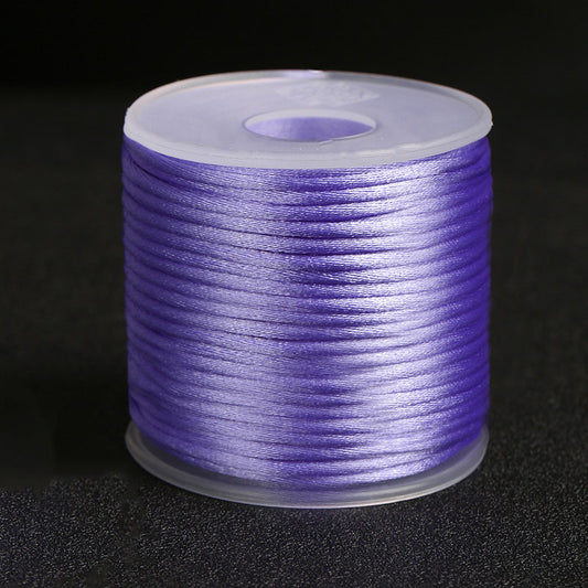 2mm Decorative Nylon Silk Cord for Handmade Accessories, Lucky Bracelets & Pendant Weaving