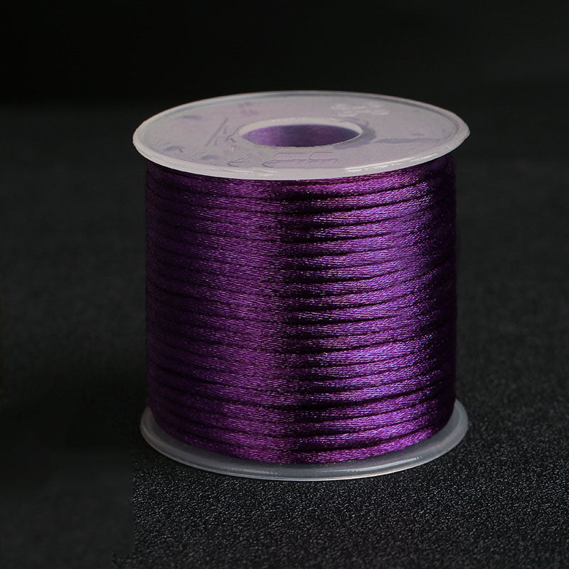 2mm Decorative Nylon Silk Cord for Handmade Accessories, Lucky Bracelets & Pendant Weaving