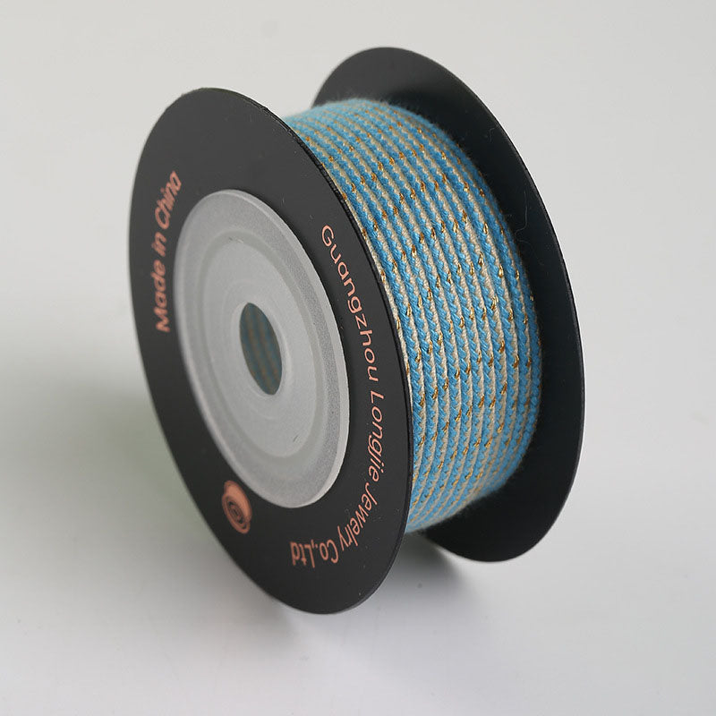 1.2mm Decorative Cotton Polyester Braiding Cord for Handmade Jewelry, 8-Strand Weave Rope for Bracelets & DIY Craft Projects