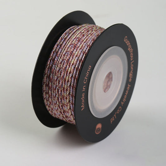 Colorful 1.5mm Eight-Braid Cord for Handmade Jewelry Design, DIY Wristband Weaving String, Decorative Craft Material