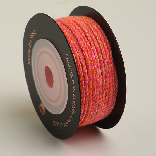 Twisted Cotton Starry Craft Cord 1.6mm, Colorful Weaving Thread for Bracelet Structures, Hanging Accessories & Handmade Decorations