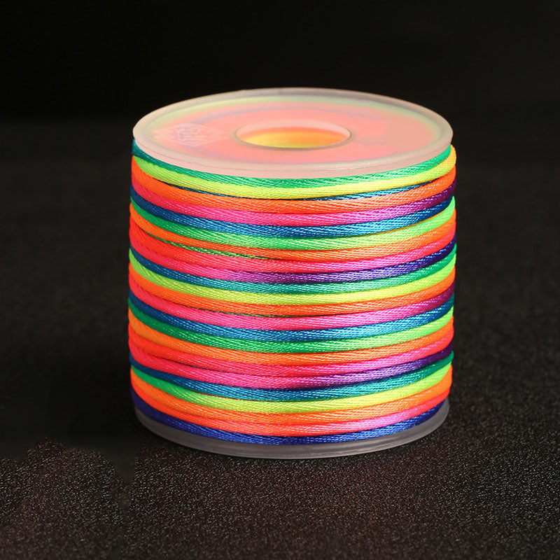2mm Decorative Nylon Silk Cord for Handmade Accessories, Lucky Bracelets & Pendant Weaving