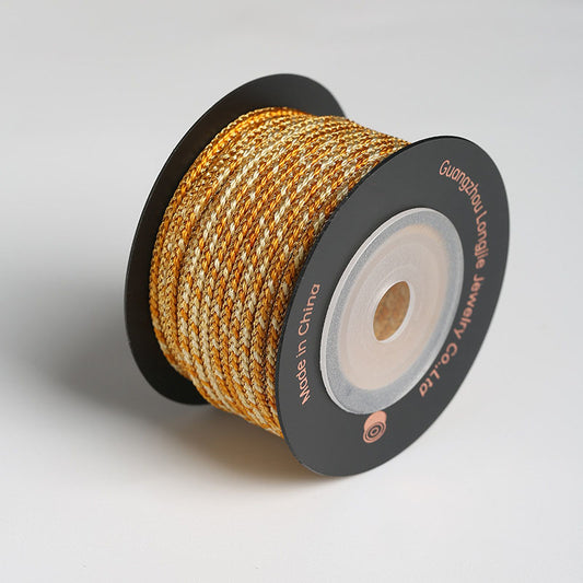 8-Strand 2.5mm Braided Nylon Cord for DIY Jewelry Crafting, Bracelet Rope, Handmade Decoration & Multi-Color Craft Use