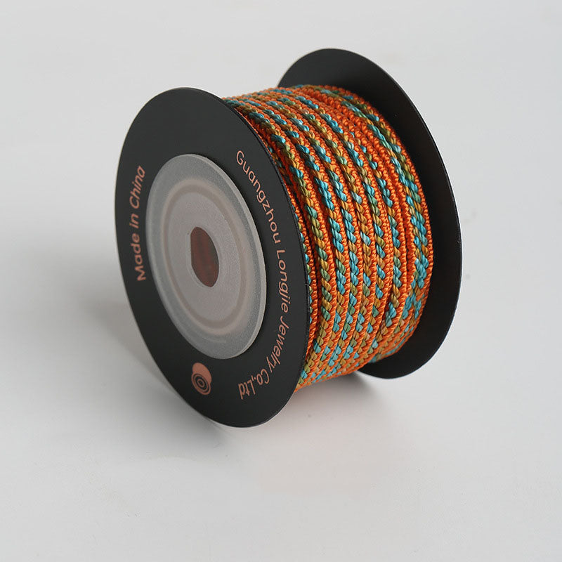 3mm Ethnic Pattern Craft String, Braided Decorative Cord for Handmade Bracelets, Charms & Accessories