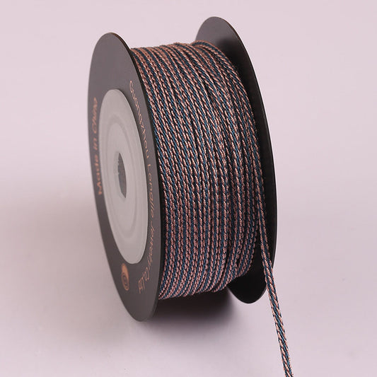 1.5mm Dragon Beard Craft Cord for DIY Bracelet & Necklace Design, Smooth Square Weaving String, Polyester Jewelry Rope, Multi-Color