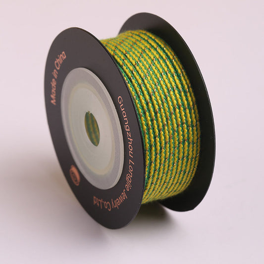 1.2mm Multi-Strand Cotton Polyester Rope for DIY Bracelet Design, Handwoven Jewelry Cord, Decorative Craft Material in Multiple Colors