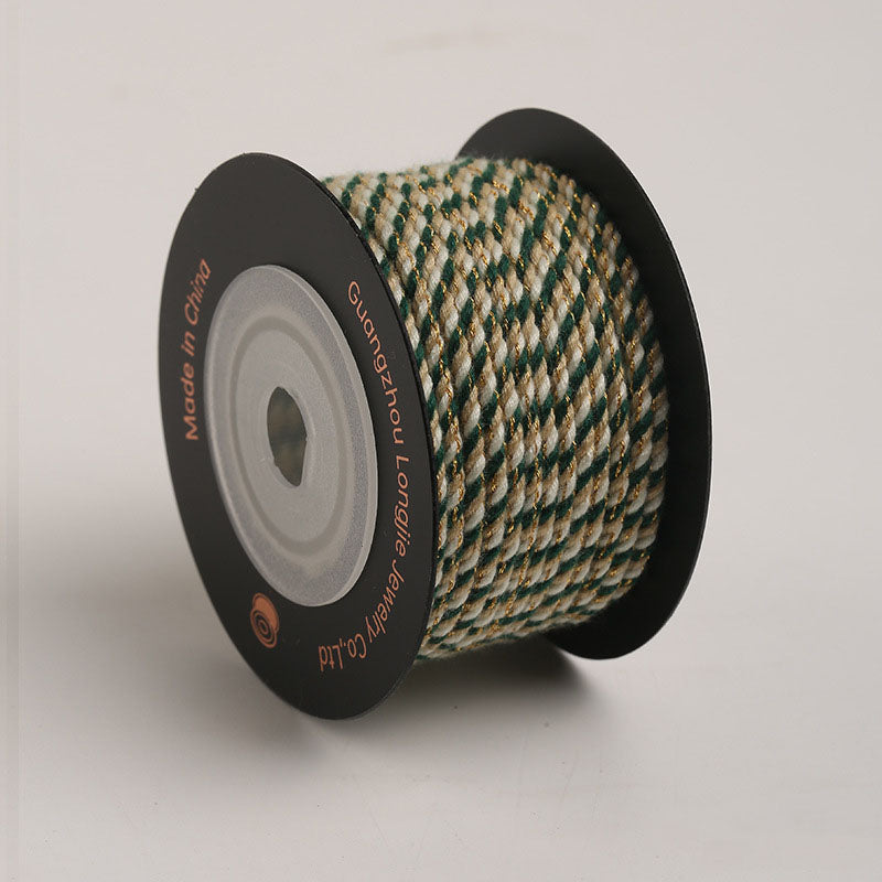 2.2mm Cotton Twist Braiding Cord for DIY Accessories, Decorative Starry Rope for Bracelets & Handcrafted Jewelry, Wholesale Available
