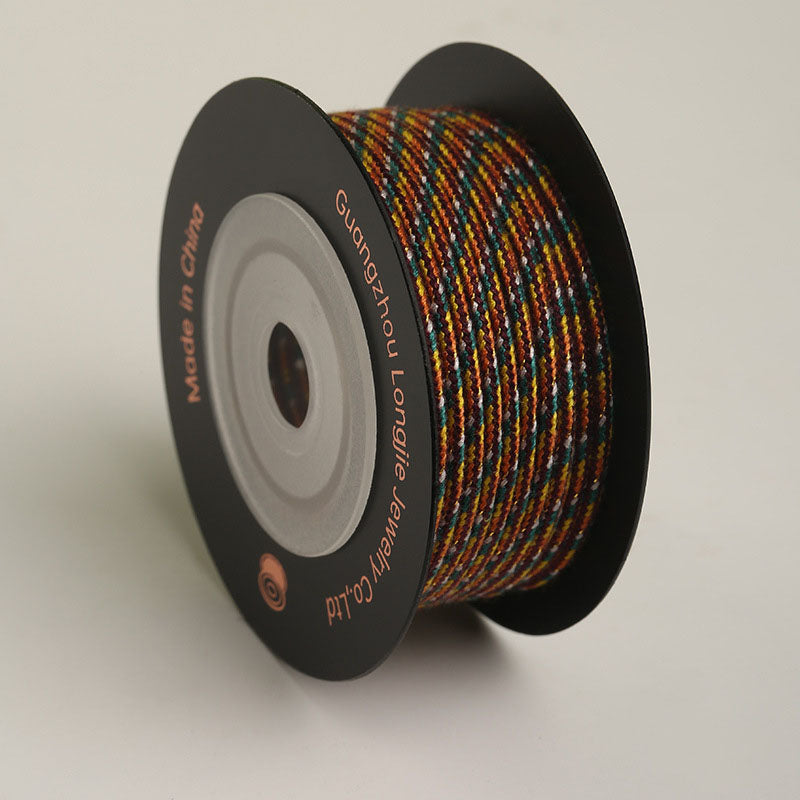 DIY Bracelet Making Cord 2.0mm, Polyester Cotton Ethnic Rope for Handmade Jewelry & Creative Craft Use